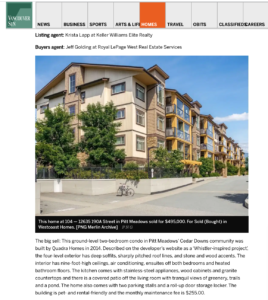 Pitt Meadows Condo Sold
