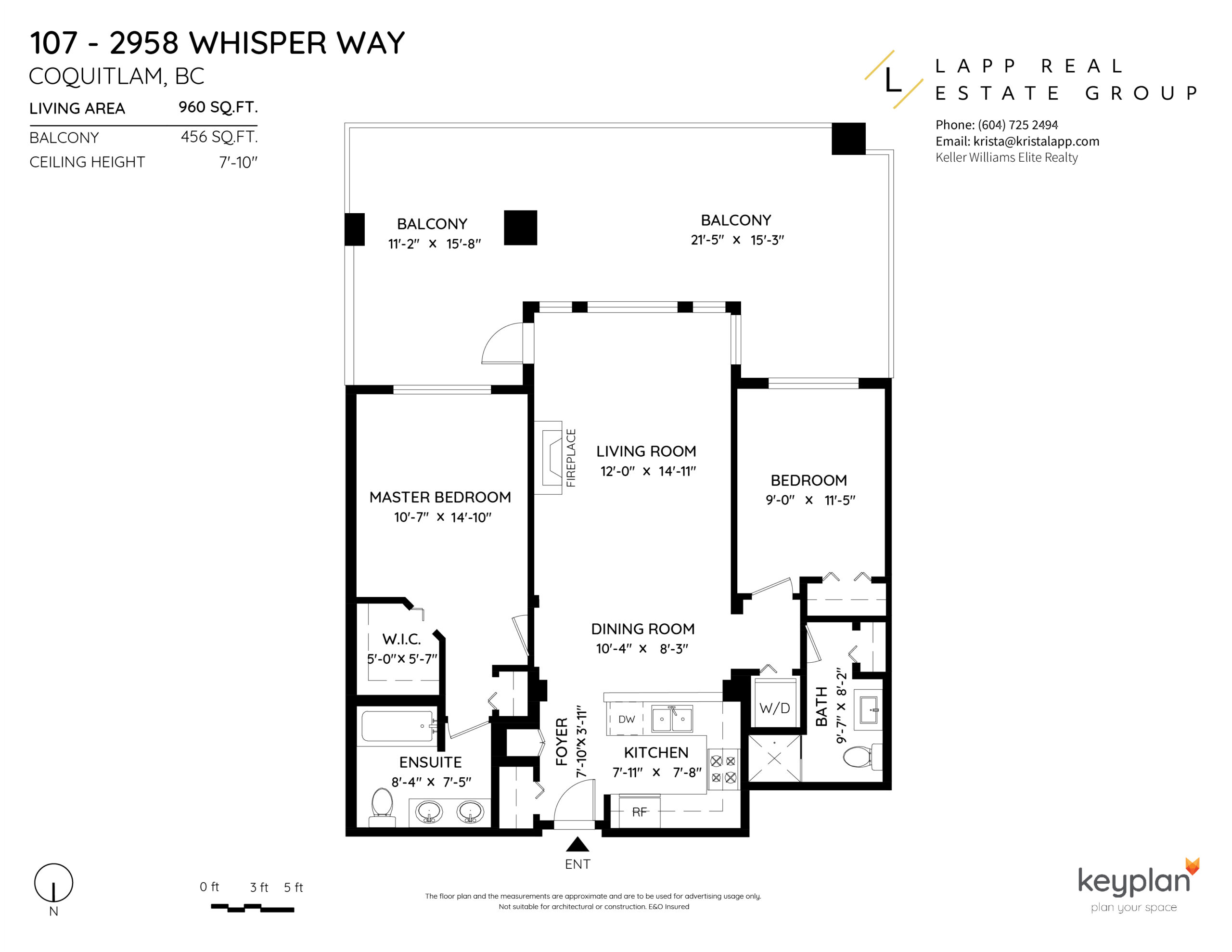 107 2958 Whisper Way Floor Plan, Coquitlam