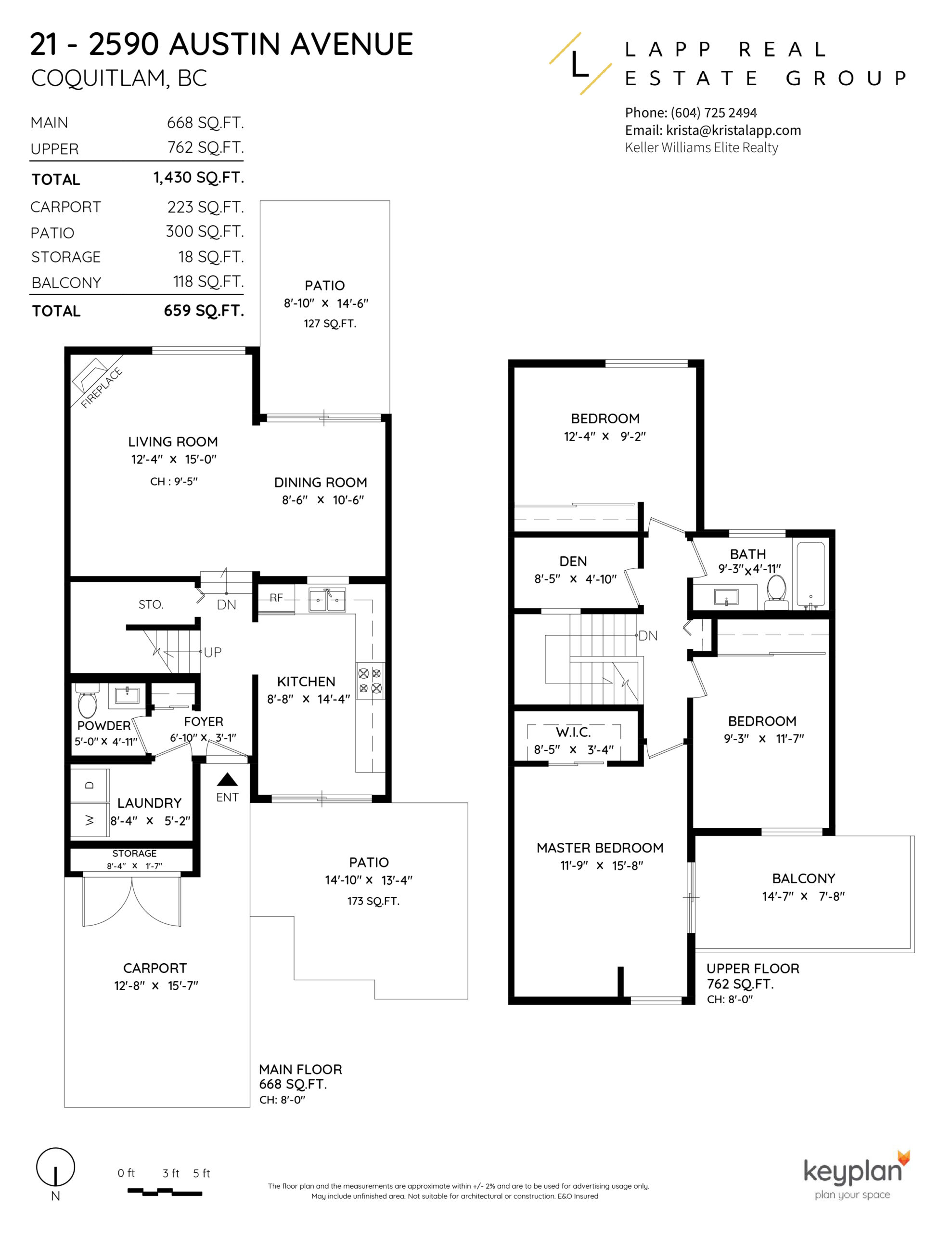 For Top Coquitlam Real Estate Agent Krista Lapp 21 - 2590 Austin Ave Coquitlam-Layout